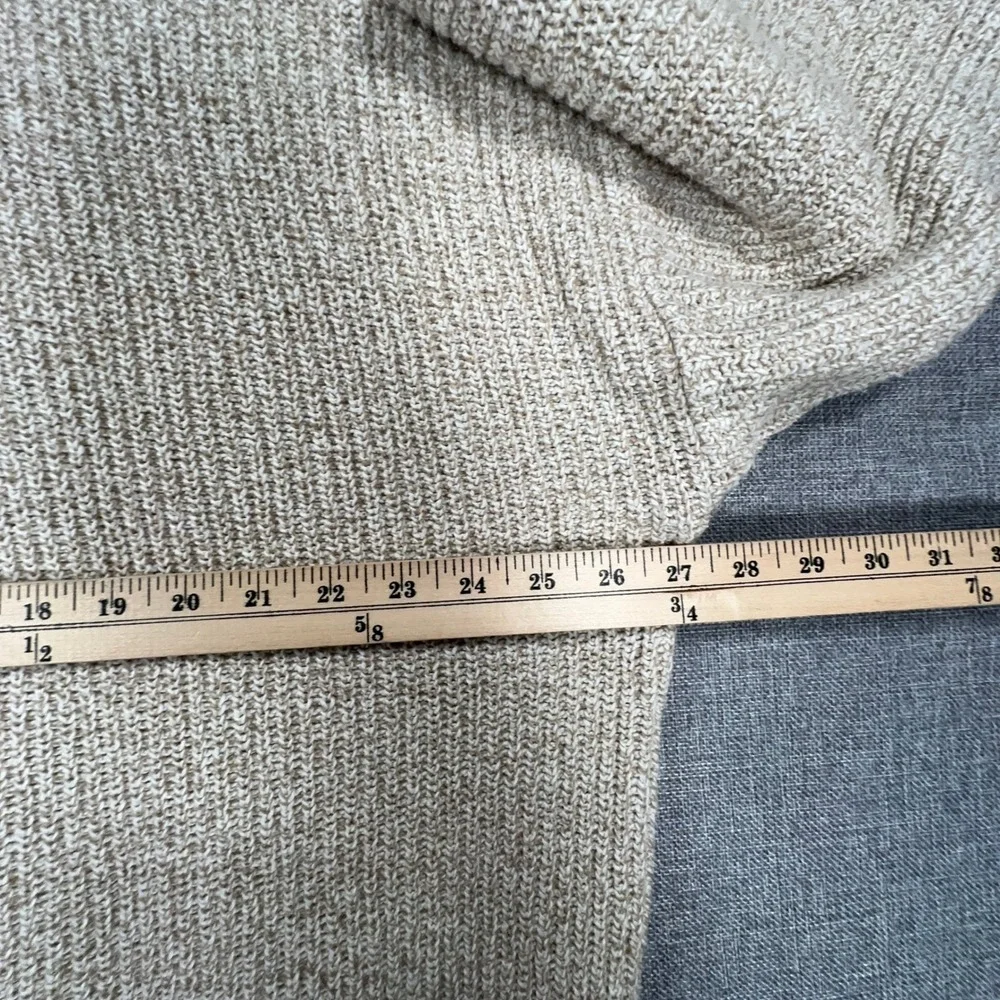 Vintage Eddie Bauer Henley Sweater Men XL Tall Cotton Knit Fisherman Made in USA
